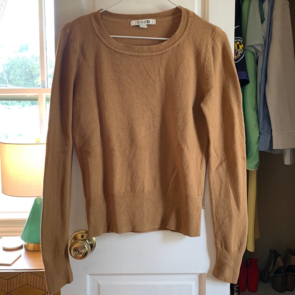 Super soft camel sweater by Forever 21